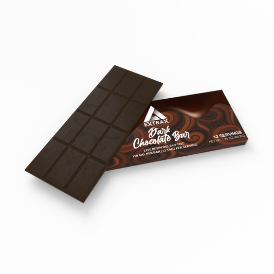 Delta Extrax Chocolates 150mg - Dark Chocolate Bar (12 squares/bar)