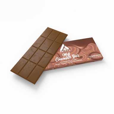 Delta Extrax Chocolates 150mg - Milk Chocolate Bar (12 squares/bar)