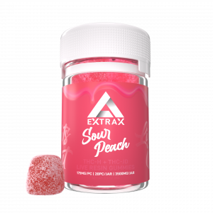 Delta Extrax Gummies 3500 mg - THCh - THCjd - Sour Peach - (20 Pieces)