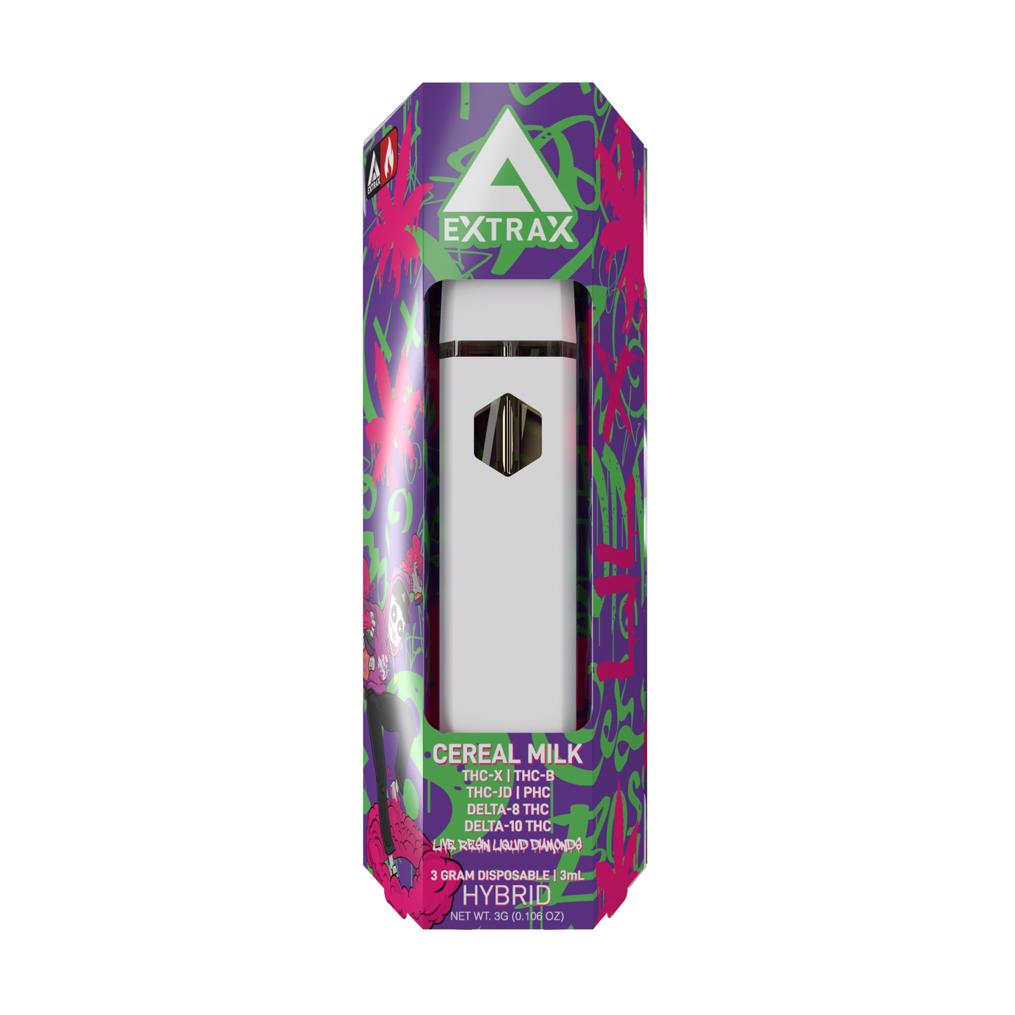 Delta Extrax 3G - Disposable Vape Pen - THC-X - THC-B - PHC - Cereal Milk (Hybrid)