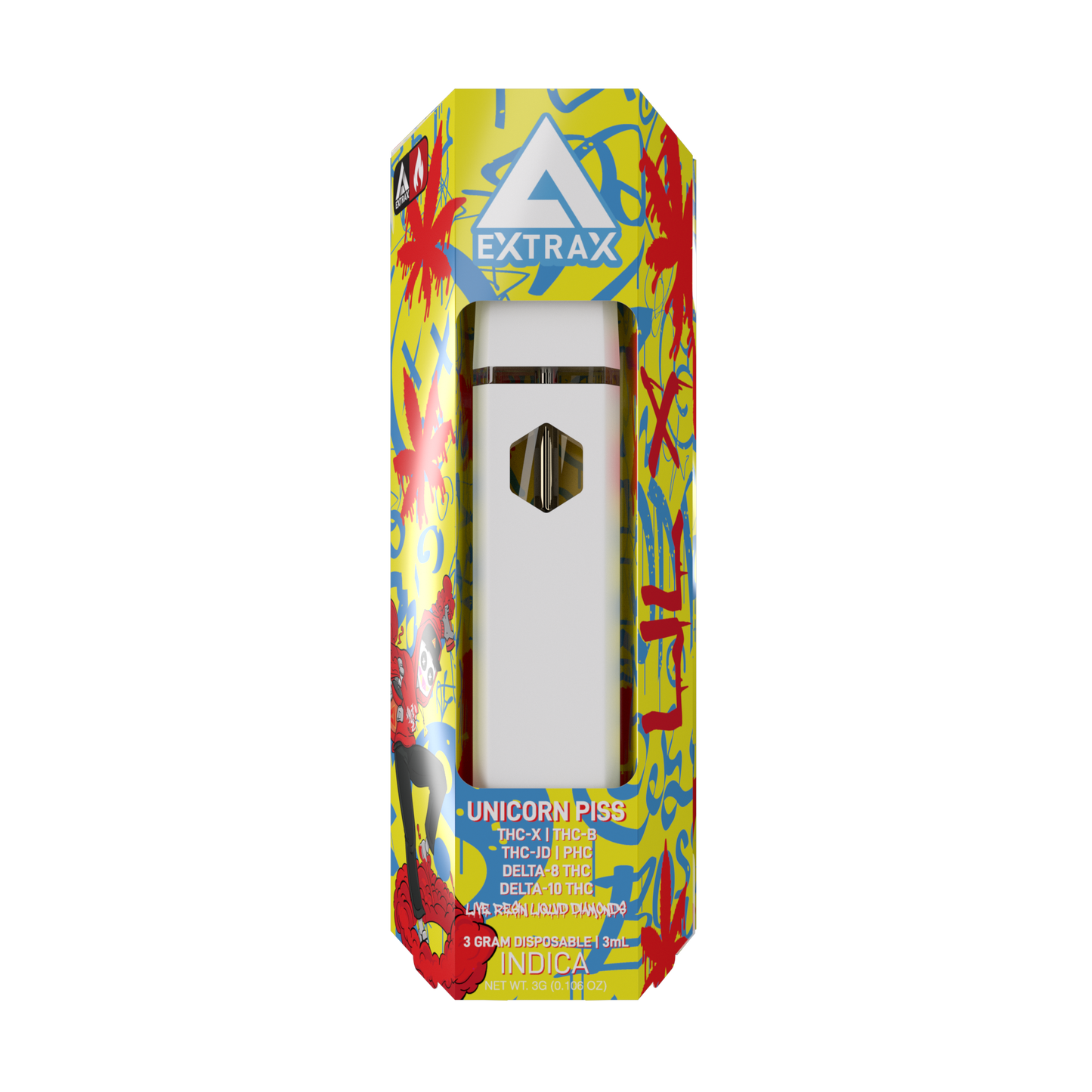 Delta Extrax 3G - Disposable Vape Pen - THC-X - THC-B - PHC - Unicorn Piss (Hybrid)