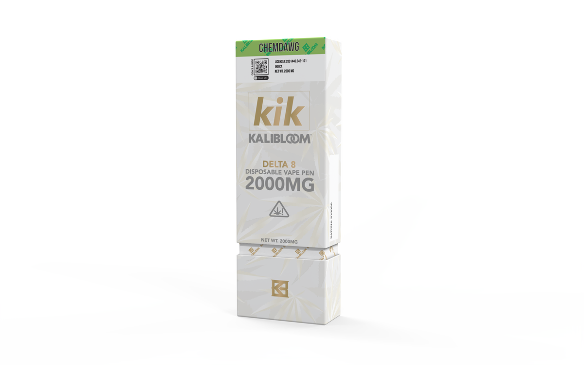Kalibloom - KIK 2G Disposable Vape Pen - Delta 8 - ChemDawg (Indica)