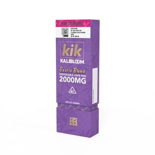Kalibloom - KIK 2G Disposable Vape Pen - Exotic Blend - Pink Ztarburtz (Sativa)