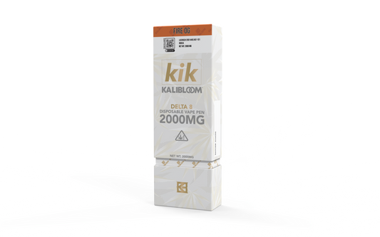 Kalibloom - KIK 2G Disposable Vape Pen - Delta 8 - Fire OG (Indica)