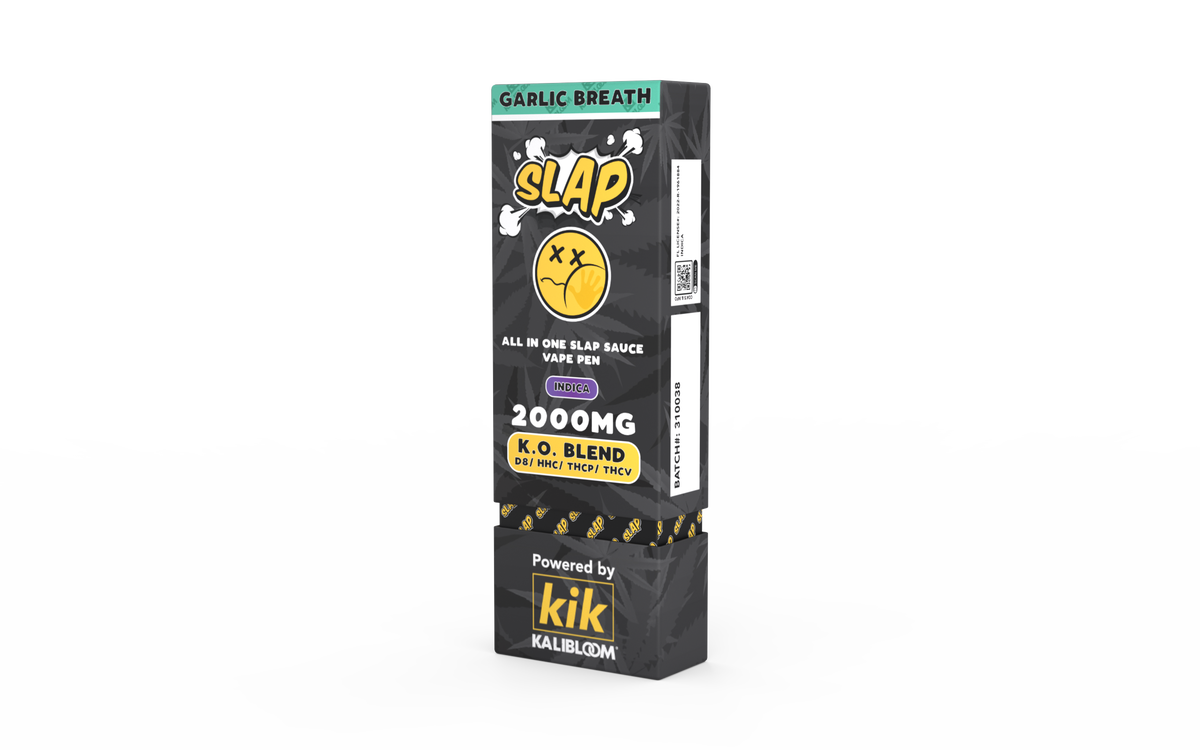 Kalibloom - KIK 2G Disposable Vape Pen - Slap K.O. Blend - Garlic Breath (Indica)