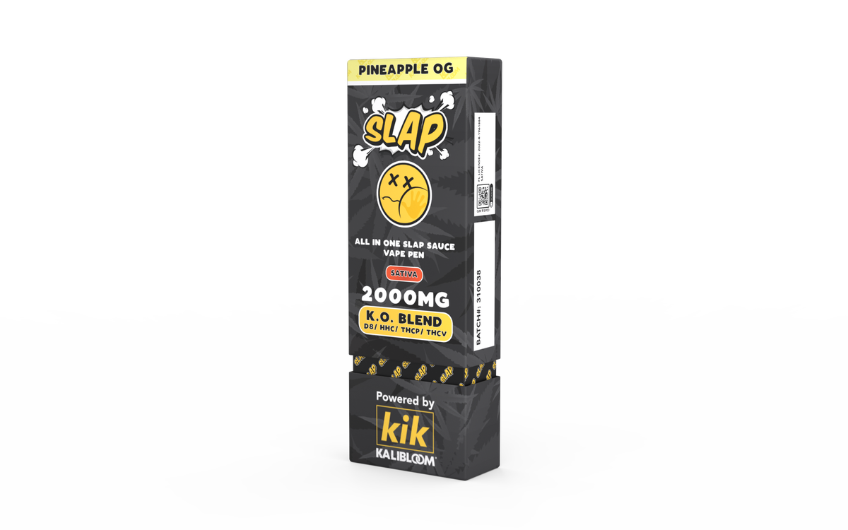 Kalibloom - KIK 2G Disposable Vape Pen - Slap K.O. Blend - Pineapple OG (Sativa)