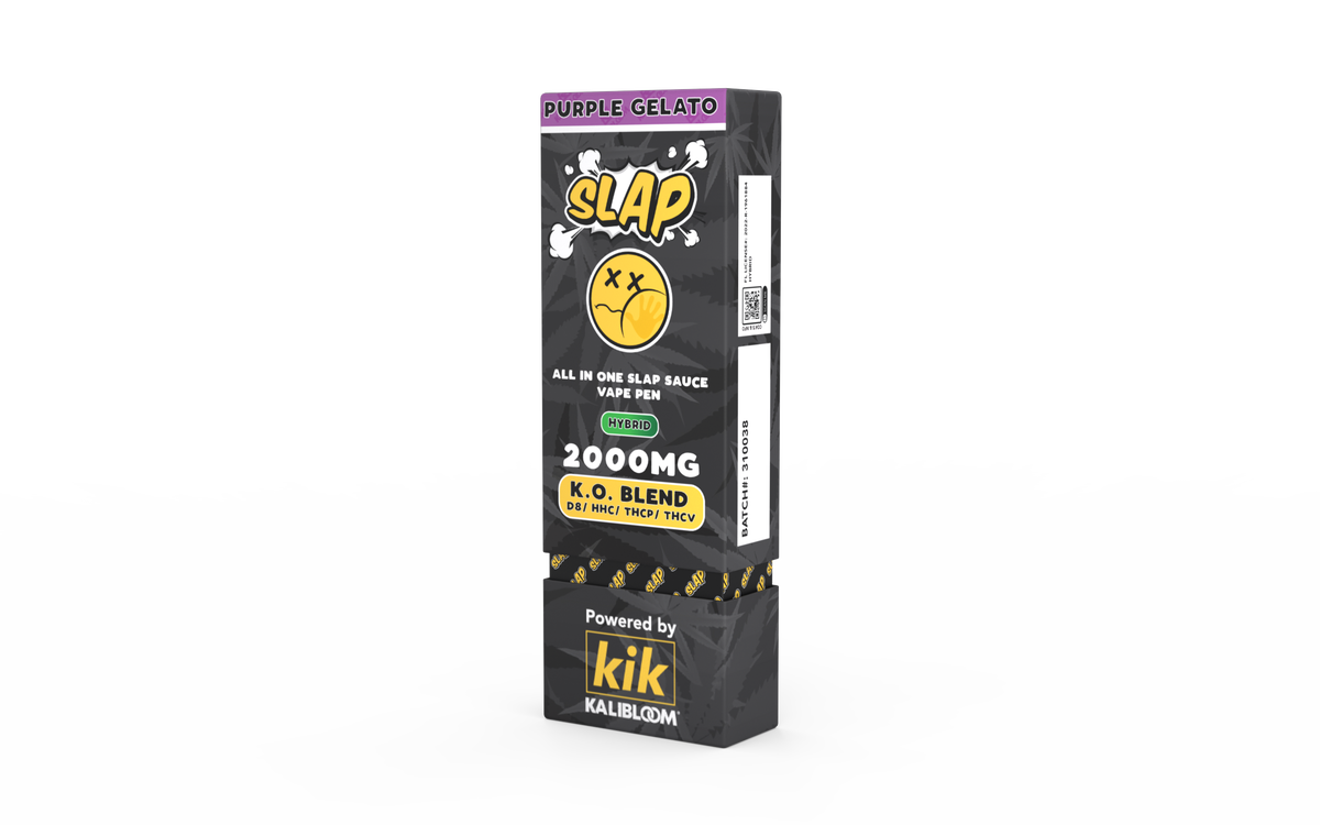 Kalibloom - KIK 2G Disposable Vape Pen - Slap K.O. Blend - Purple Gelato (Hybrid)