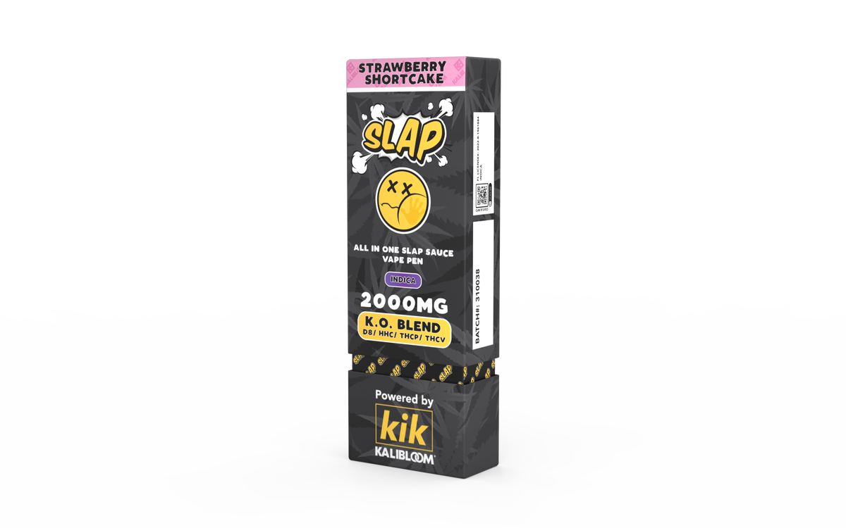 Kalibloom - KIK 2G Disposable Vape Pen - Slap K.O. Blend - Strawberry Shortcake (Indica)