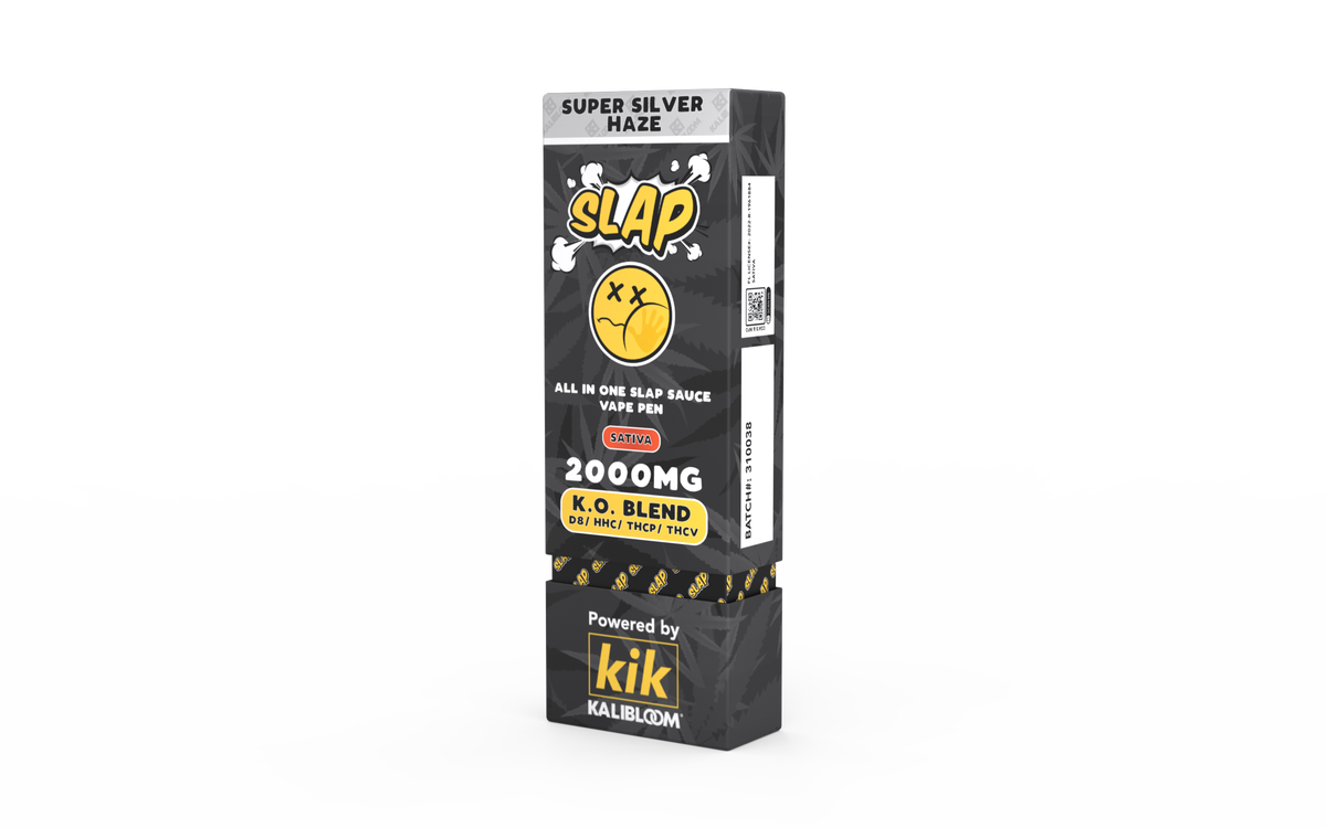 Kalibloom - KIK 2G Disposable Vape Pen - Slap K.O. Blend - Super Silver Haze (Sativa)