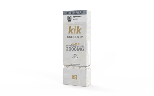 Kalibloom - KIK 2G Disposable Vape Pen - Delta 8 - Sour Diesel Sauce (Sativa)